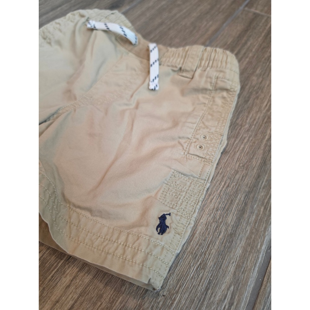 Polo Ralph Lauren Boys Tan Khaki Chino Shorts Elastic Waist Size 3